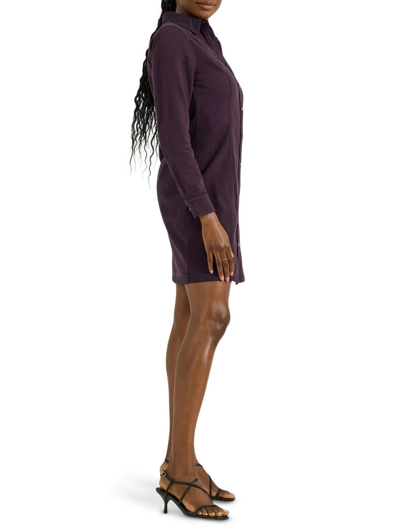 Lee Women's Heritage Western Denim Dress, Sizes XS-4X, 100% Cotton,  Buttons, Stitching - Walmart.com