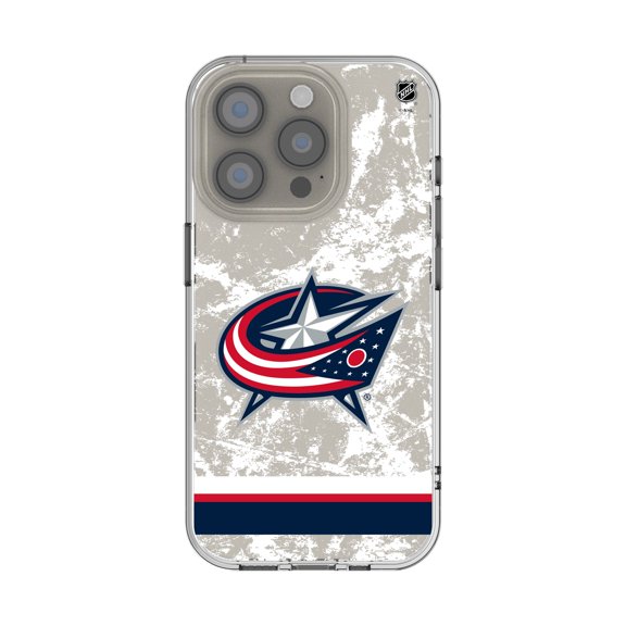 Columbus Blue Jackets iPhone Stripe Clear Ice Case