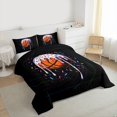 thumbnail image 3 of Feelyou Cartoon Basketball Kids Twin Comforter Sets, Spiral Stripes Bedding Set, 2pcs, 3 of 8