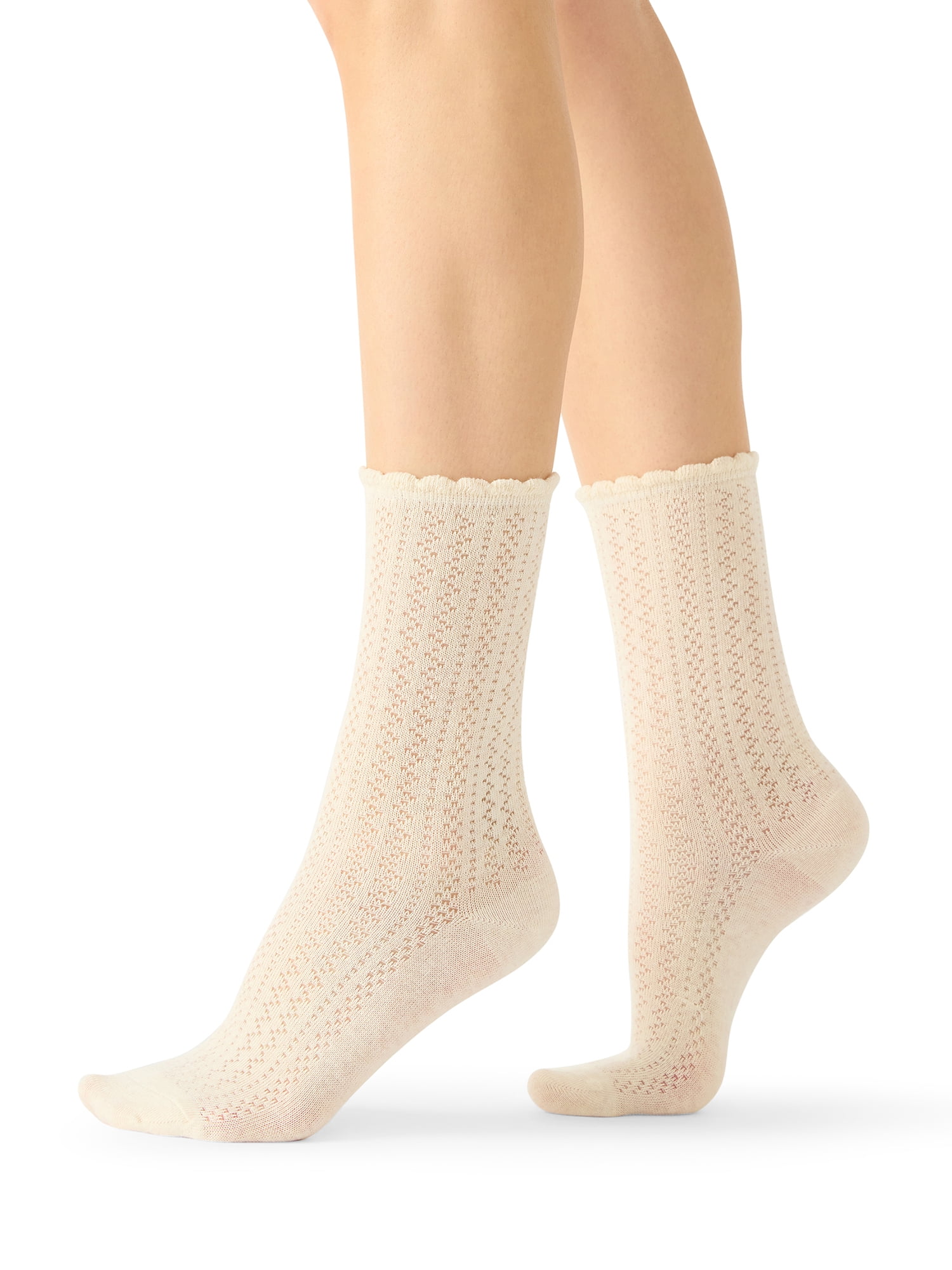 Madden NYC Women's Crew Socks, 4-Pack, Fits Shoe Size 5-10