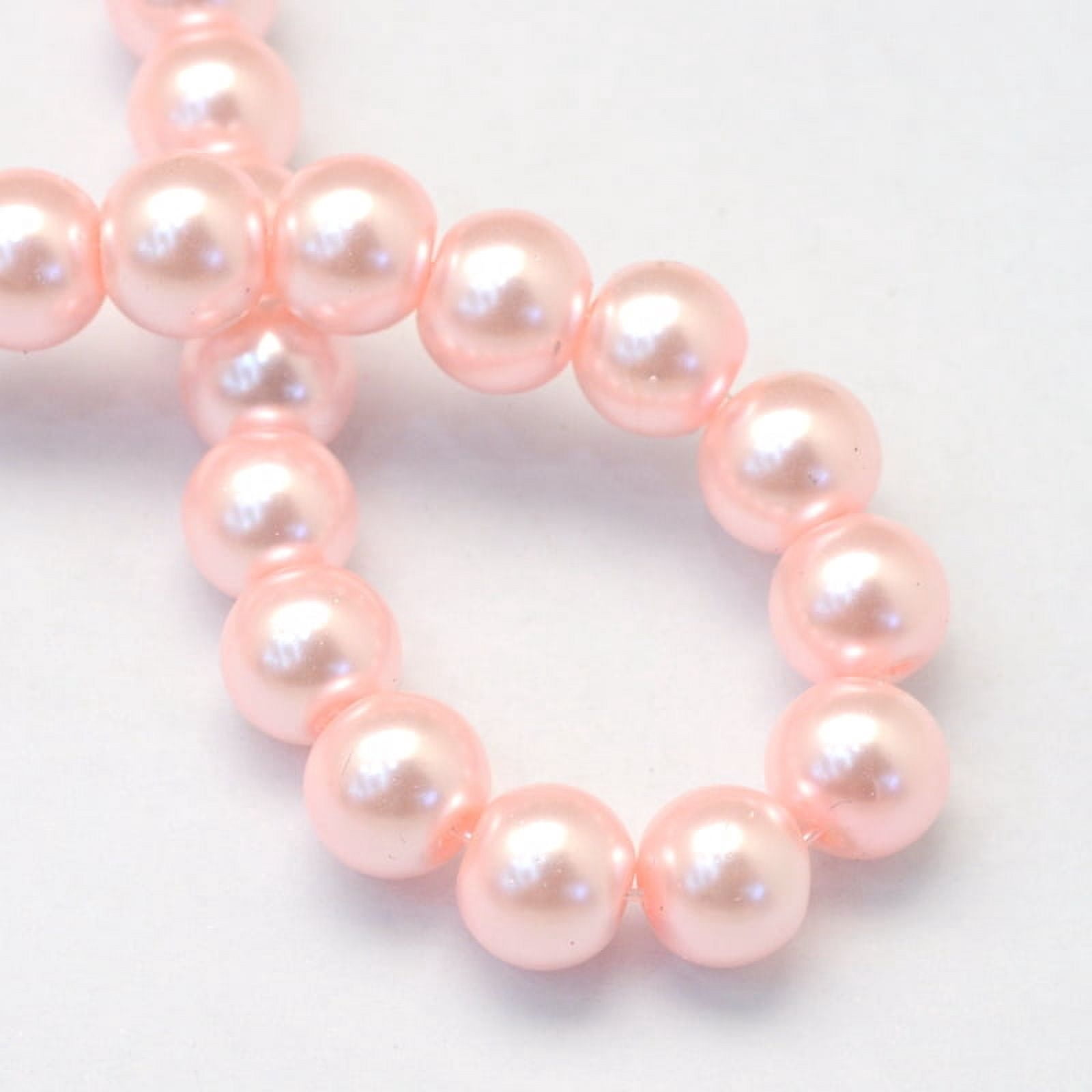20strands Baking Painted Pearlized Glass Pearl Round Bead Strands Pink 6~7mm Hole: 1mm about 135~140pcs/strand 31.4 inch
