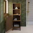 thumbnail image 5 of Cascade 17 x 17 x 60 Freestanding Linen Cabinet in Brown Oak, 5 of 11