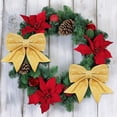 thumbnail image 5 of Duslogis 12 Pack Gold Christmas Wreath Bow Christmas Tree Decorations and Ornaments Bow Xmas Bows for Indoor and Outdoor Decoration, 6 x 4.7 Inches, 5 of 7