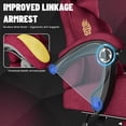 thumbnail image 6 of SOONTRANS Red Velvet Fabric Gaming Chair for Adult, Ergonomic Comfortable Office Computer Chair with Footrest, Reclining Video Gamer Game Desk Game Chairs with Massage Lumbar Cushion,Headrest, 6 of 10