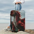 thumbnail image 7 of Rateoe Majestic Red Dragon Printed Luggage Cover, Suitcase Protector Fits 18-32 Inch Luggage-Large, 7 of 7