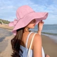 thumbnail image 5 of Noric Women's Wide Brim Sun Hat Floppy Summer Hat with Bow UV Protection Beach Hat for Vacation Garden, 5 of 7