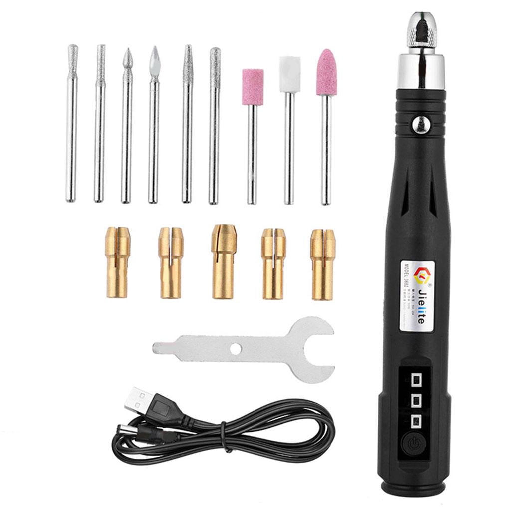 Miulika Multi-Function Rotary Electric Mini Drill Engraver Pen, Grinding Set for Polishing/Carving/Cutting/Cleaning/Sharpening DIY Tool Kit A, 16.8x2.5cm Package A