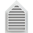 thumbnail image 4 of Ekena Millwork 28"W x 30"H Peaked Top Gable Vent (33"W x 35 1/4"H Frame Size) 11/12 Pitch: Functional, PVC Gable Vent w/ 1" x 4" Flat Trim Frame, 4 of 14