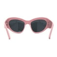 thumbnail image 4 of Exaggerated Oversized 90s Plastic Wrap Sport Plastic Sunglasses Pink Black, 4 of 4