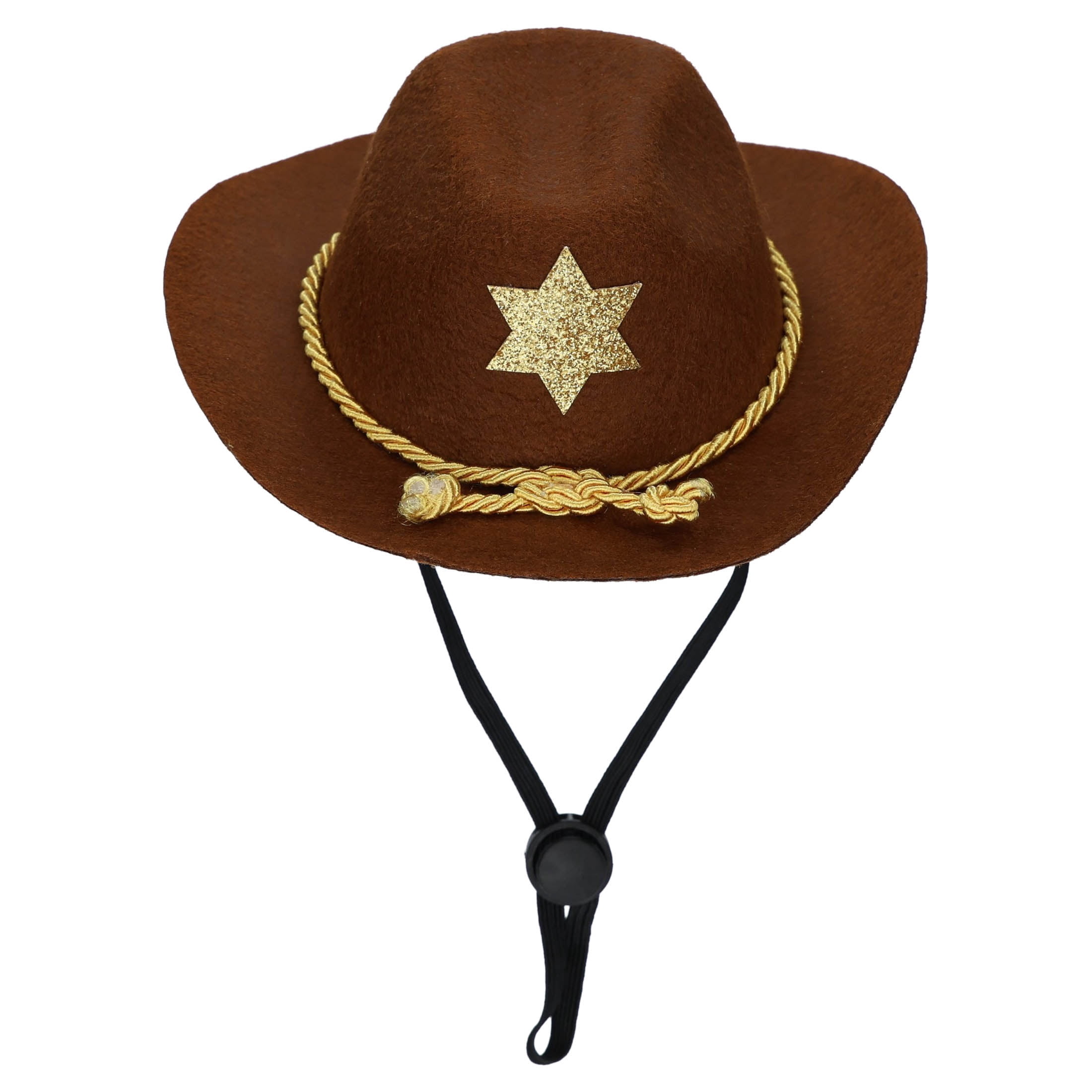 Vibrant Life Halloween Cowboy Hat Costume for Dogs, Brown, M/L
