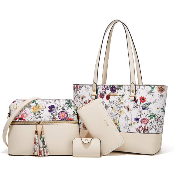 Set de bolsos YTL de piel sintética a la moda para mujer, 4 piezas