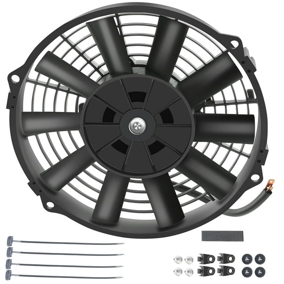 ECCPP 8"inch Push Pull Slim Electric Radiator Cooling Fan Mount Kit Universal Plastic Black