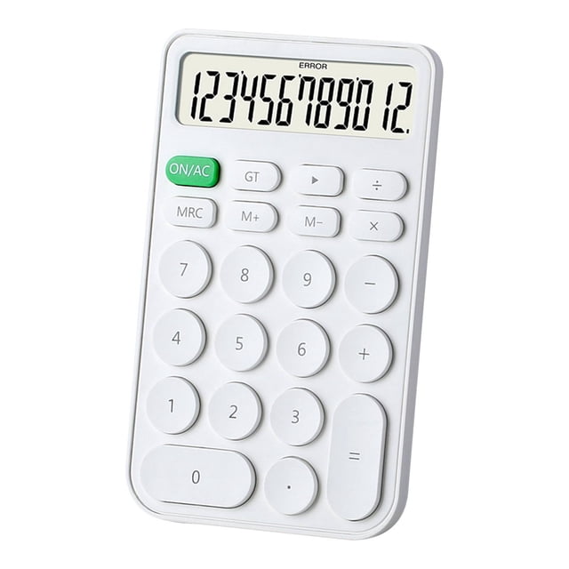Standard Calculator 12 Digit Desktop Large Display And Buttons Calculator With Large LCD Display For School Home & Business Use Automatic Sleep