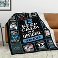 thumbnail image 5 of DAJU 13 Year Old Boy Birthday Gifts Funny 13th Birthday Gifts for Boys 13 Yr Old Boy Official Teenager Birthday Gifts Fleece Blanket(30*40inch), 5 of 5