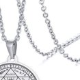 thumbnail image 3 of Round Necklace Comfortable Feel Rugged Stainless Steel Fashionable Round Pendant  For Dating ANGGREK Otros, 3 of 7