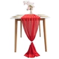 thumbnail image 1 of Precioso camino de mesa de 72cm x 305cm para decoración de fiesta de boda, decoración de despedida de soltera, decoraciones de mesa para pastel de fiesta de cumpleaños, 1 of 5