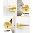 thumbnail image 3 of Matte Door Handles Interior Knurled Privacy Door Handles Heavy Duty Door Lever for Bedroom or Bathroom Reversible Keyless for Left Right Handed Doors AM, 3 of 7