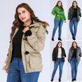thumbnail image 2 of Fashion Winter Men Parka Faux Fur Collar Hooded Thick Warm Jacket Coat Outerwear Abanopi Caqui XL, 2 of 7