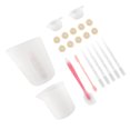 thumbnail image 4 of Silicone Measuring Cup Tool Kit Spatula Finger Gloves Pipettes Epoxy Resin Mixing Tool Set for Crafts 21pcs Tool Set, Pink, 4 of 8