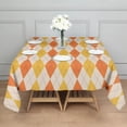 thumbnail image 3 of Orange Yellow Checkerboard Checkered Pattern Square Tablecloth,Waterproof Square Table Cover,Wipeable Spillproof Washable Table Cover for Home Kitchen Party Decor 52"x52"(132x132cm), 3 of 6