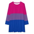 thumbnail image 4 of Bisexual Pride Flag Long Sleeved Dress women dresses clothing women summer, 4 of 5