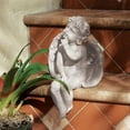thumbnail image 1 of Design Toscano Angel of Contemplation Shelf Sitting Statue, 12 Inch, Polyresin, Antique Stone, 1 of 5