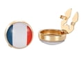 thumbnail image 1 of Gemelos con la bandera francesa para hombre, aleación chapada en oro, 1,7 cm, 1 of 1