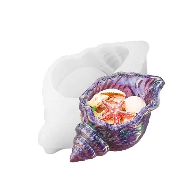 Almacenamiento De Concha Molde De Silicona Elefante/Concha De Encaje En Forma De Bandeja De Resina Epoxi Molde Para Hacer Joyas Bandeja De Almacenamiento De Platos Decoración Del Hogar Kearding HA046169-01