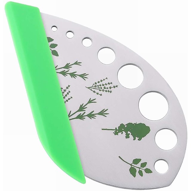 Herb Stripper Outil Multifonctionnel en Acier Inoxydable 9 Trous avec Support de Protection Adapté pour Enlever le Romarin, le Thym et Autres Vanille, Écaillage, Découpe