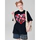 thumbnail image 1 of Valentine's Day Heart Print T-Shirt - 100% Cotton, Breathable & Soft, Casual Fit for Men & Women, PCamisetas para mujer, lindas camisetas con estampado gráfico, de manga corta, estilo casual, para ve, 1 of 7