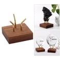 thumbnail image 3 of Gemstones Display Rack Handmade Wood Stand for Minerals Specimen and Rock Collections Elegant Fossils and Geode Holder, 3 of 10