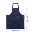 thumbnail image 2 of Uxcell 2pcs Adjustable Kitchen Cooking Aprons 80x70cm Cotton Art Apron with 2 Pockets for Women Men Chef, Dark Blue, 2 of 5