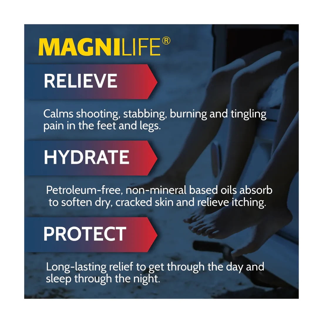 MagniLife DB Pain Relieving Foot Spray Calms Burning and Tingling, 3 oz