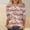 A149 Pink, variant on Easter Festive T-Shirt for Women Whimsical Bunny and Decorated Egg Pattern Crewneck Three Quarter Sleeve Casual Comfort Holiday Clothes