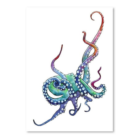 UPC: 0686457550987 | Americanflat Rainbow Octopus by Sam Nagel Poster Art Print