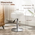 thumbnail image 4 of Dycanpo Adjustable Vanity Stool, 360°Swivel Vanity Chair Stool for Makeup Room,White, 4 of 9