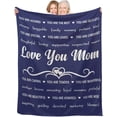 thumbnail image 1 of LHSHID to My Mom Blanket from Son Daughter Soft & Cozy Flannel Throw Blanket for Mom Best Presents for Mom Birthday 60"x80", 1 of 7