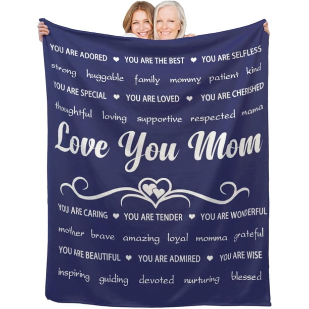 LHSHID to My Mom Blanket from Son Daughter Soft & Cozy Flannel Throw Blanket for Mom Best Presents for Mom Birthday 30"x40"