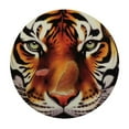 thumbnail image 2 of JEUXUS Tiger Round Fitted Tablecloth with Elastic Edge, Various Symbols of Nature Bengal Cat Bald Eagle Butterfly Print Large Polyester Table Cover, Fit Round Table up for Indoor Outdoor Patio Use, 2 of 7