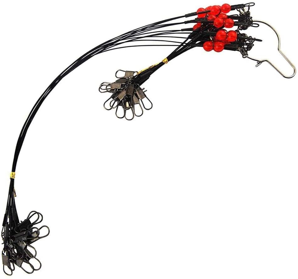 Stellar Fishing Wire Single Drop Leader Rig (12 Pack), Nylon Fishing