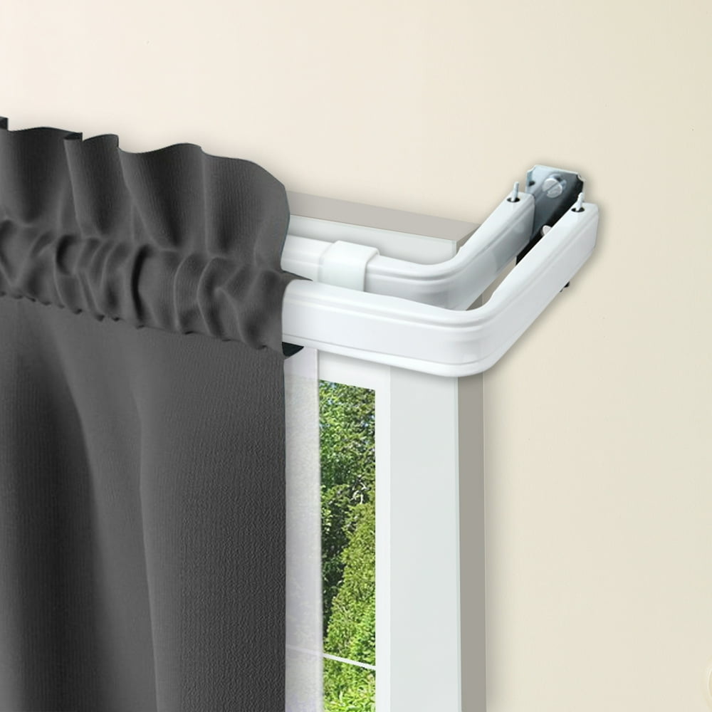 Lockseam Adjustable 84" to 120" Double Curtain Rod