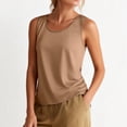 thumbnail image 2 of OIOLOYJM Silk Satin Tank Tops for Women Scoop Neck Sleeveless Butter Soft Camisole Tops 2026 Summer Basic Travel Vacation Blouses Khaki L, 2 of 5