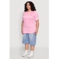 thumbnail image 4 of Womens Plus Size Varsity Stripe Sleeve Tee, 4 of 5