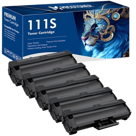MICOTONER 5-Pack Compatible Toner Cartridge for Samsung MLT-D111S 111S Xpress SL-M2020 SL-M2022 SL-M2070 SL-M2026W Printer (Black)