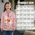 thumbnail image 2 of Xoenoiee Horse Flower Print Girls Half Zip Sweatshirt Fleece Quarter Zip Pullover Sweatshirts Fall Winter Clothes Activewear for Teen Girl，Size 5-6 Years, 2 of 7