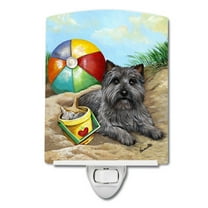 Cairn Terrier At the Beach Ceramic Night Light