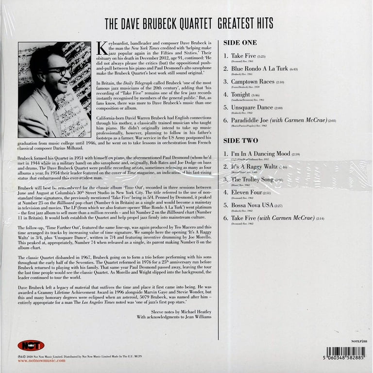tæerne crack Sydøst Dave Brubeck - Greatest Hits (Colored Vinyl) - Vinyl - Walmart.com