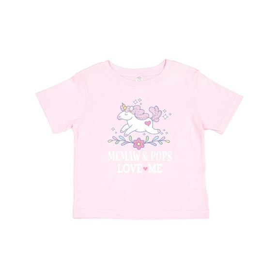 Inktastic Memaw and Pops Girl Unicorn Girls Baby T-Shirt