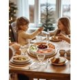 thumbnail image 4 of Chip and Dip Serving Set with Bamboo Tray, 11.2" Round Divided Serving Platter, 5-Compartment Ceramic Appetizer Snack Tray with Removable Bowls for Party, Fruit, Condiments, 4 of 7