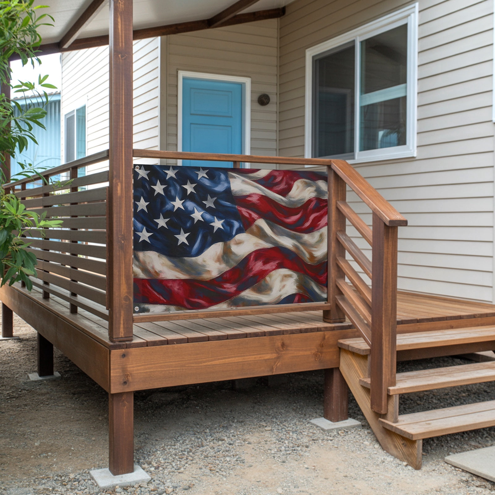4th of July Flags for Outside 3x5 ft Patriotic American Flag Outdoor Flags Double Sided Grommets House Banner Vintage Ripples USA Flag Patio Yard Flag for Outdoor Party Porch Independence Day